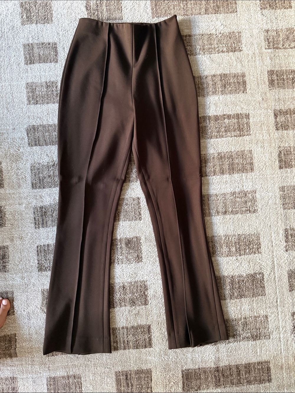 L'Academie Chocolate Brown Boot-Cut Pants